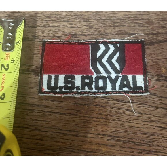 Vintage Sew-on Patch US Royal Tires Red 1970s - Picture 4 of 5